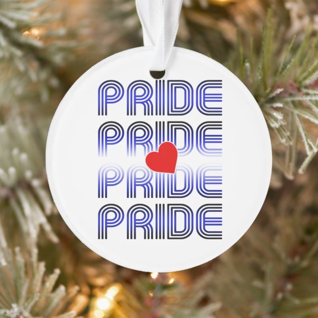 Leather Heart Retro Pattern Ornament (Tree)
