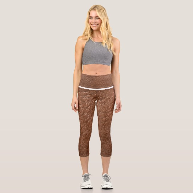 Leather High Waisted CaprisHigh Waisted Capris (Front)