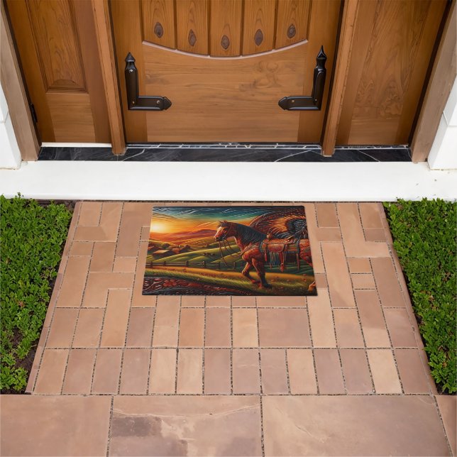 Leather Horse Doormat (Outdoor)