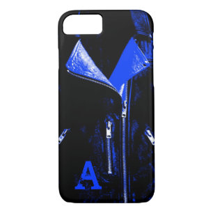 Leather Jacket Blue monogram iPhone 7 case