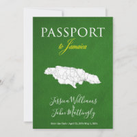 Leather Jamaica Passport Wedding Save the Date