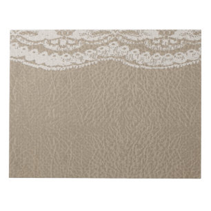 Leather & Lace Wedding Notepad