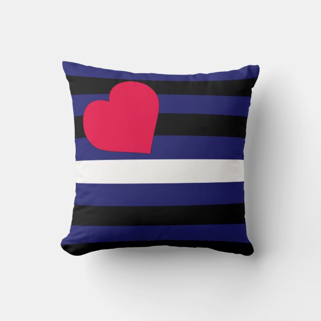 Leather Latex and BDSM Pride Flag Throw Pillow (Front)