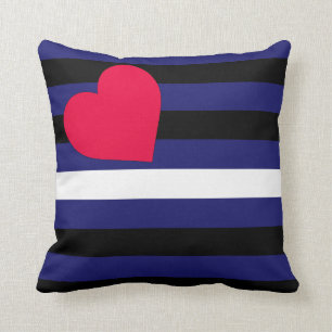 Leather Latex and BDSM Pride Flag Throw Pillow