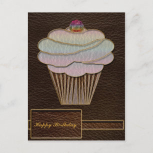 Leather-Look Baking Dark Postcard