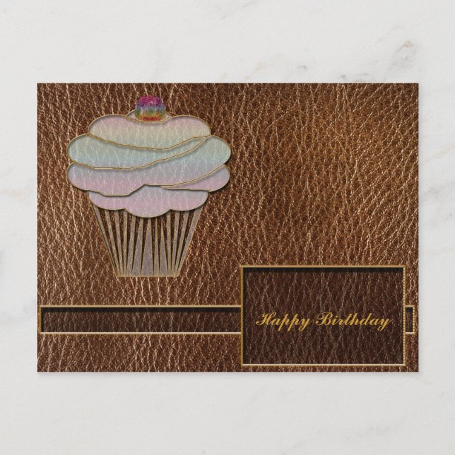Leather-Look Baking Postcard (Front)