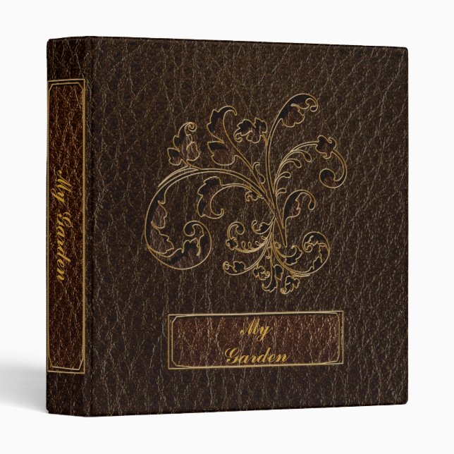 Leather-Look Bouquet 2 Dark Binder (Front/Spine)