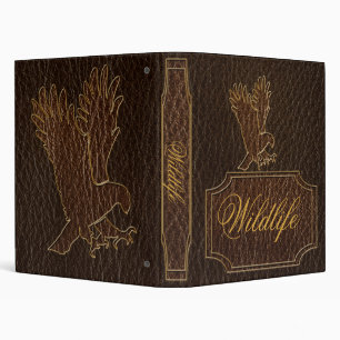 Leather-Look Eagle Dark Binder