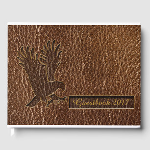 Leather-Look Eagle Guest Book
