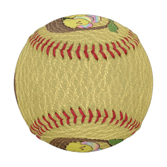Leather-Look Easter Basket Baseball (Front)