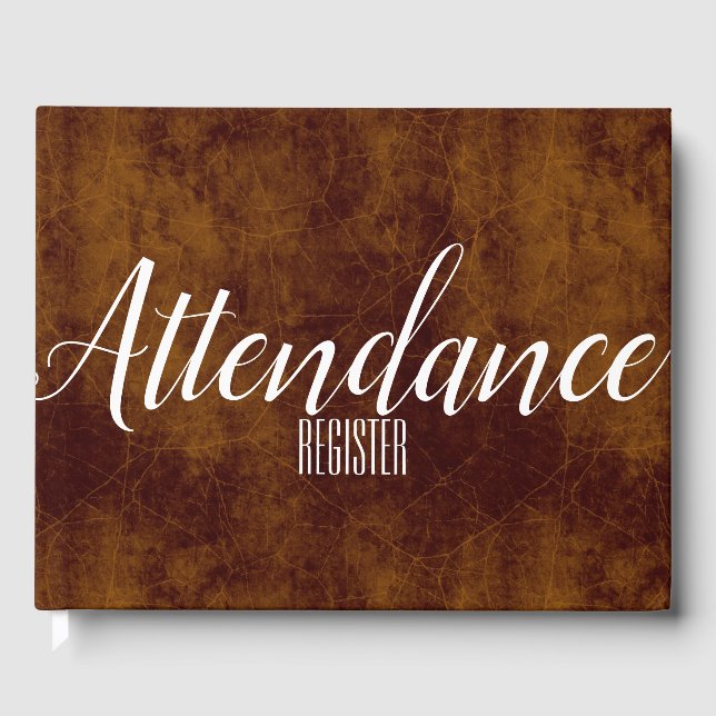 Leather look faux | Attendance Register Guest Book (Front)