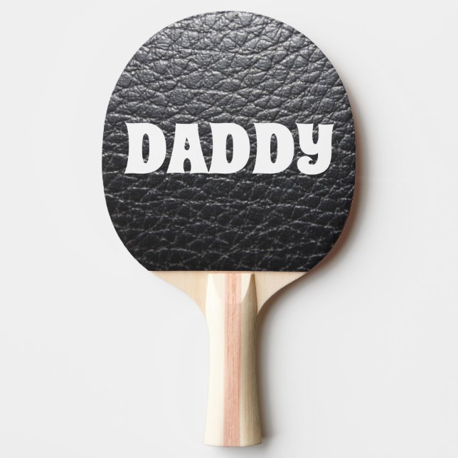 LEATHER LOOK FAUX DADDY DOM PING PONG PADDLE (Front)