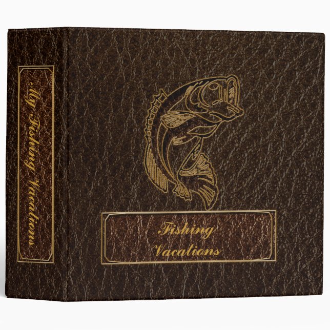 Leather-Look Fish Dark Binder (Front/Spine)