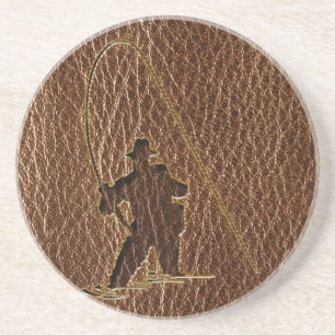 Leather-Look Fisherman Coaster