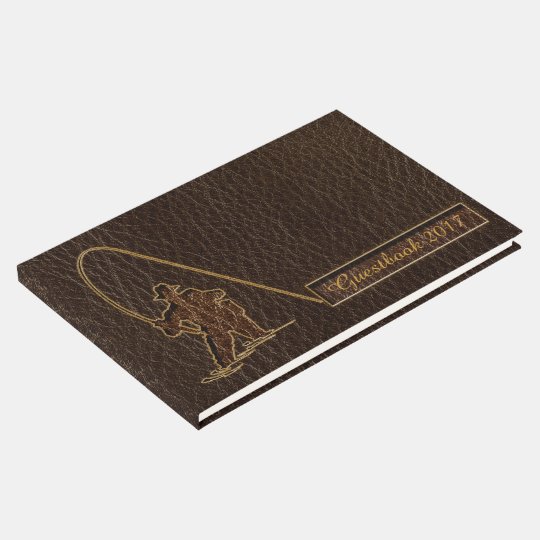 Leather-Look Fisherman Dark Guest Book