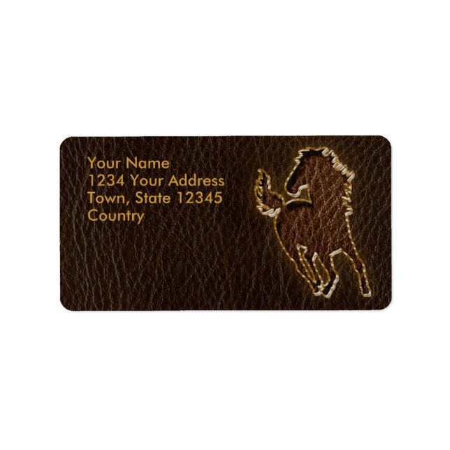 Leather-Look Horse Dark Label (Front)