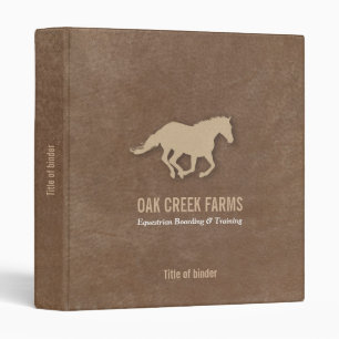 Leather Look Horse Imprint Binder