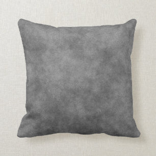 Leather Look In Slate Grey Throw Pillow