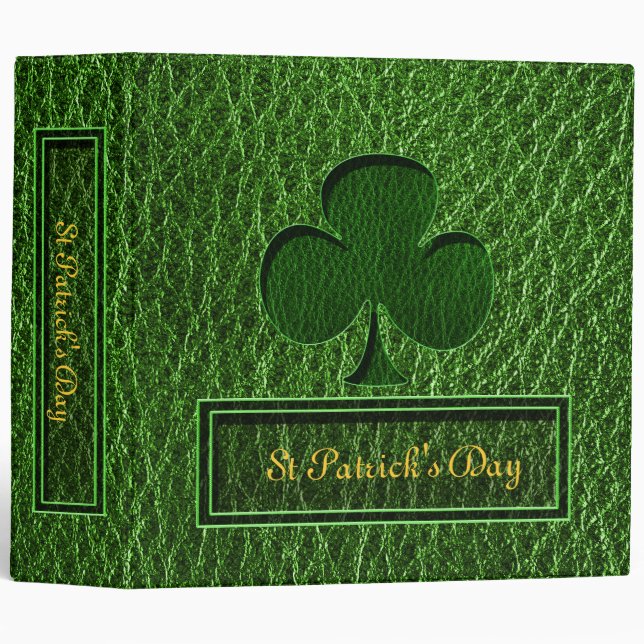 Leather-Look Irish Clover Binder (Front/Spine)