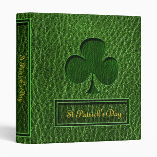 Leather-Look Irish Clover Binder