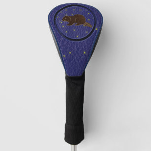 Leather-Look Native American Zodiac Beaver Golf Head Cover