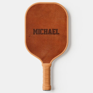 Leather-Look Personalized Pickleball Paddle