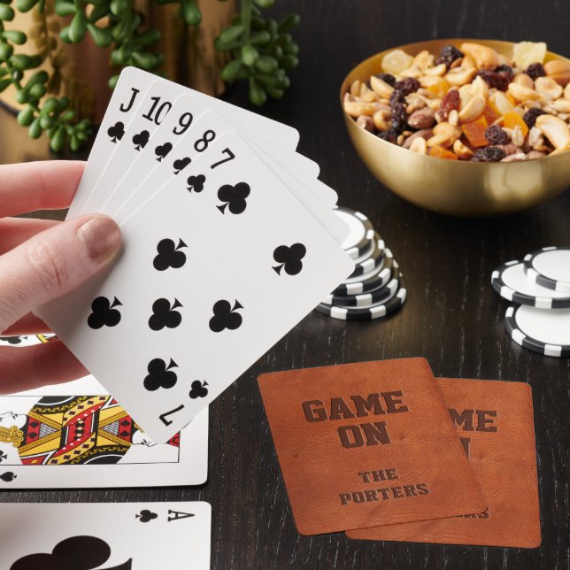 Leather-Look Personalized Playing Cards (In Situ)
