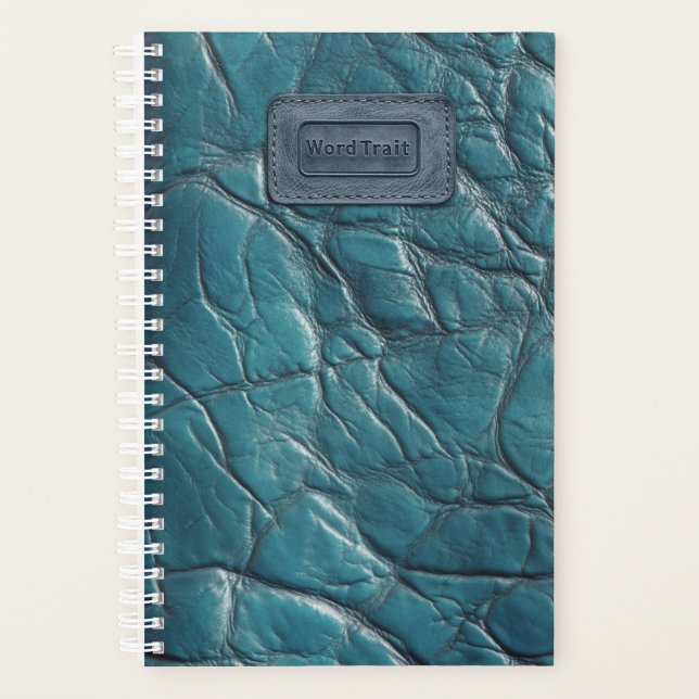 Leather-look Planner - Ocean Blue (Front)