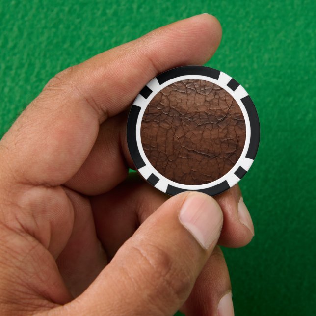 Leather-look Poker Chips (Hand)