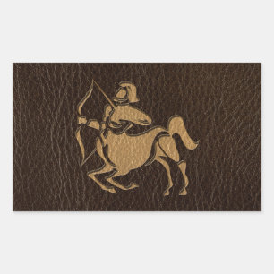 Leather-Look Sagittarius Sticker