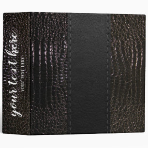 Leather look texture business 3 ring binder
