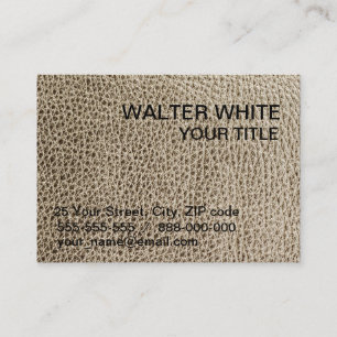Leather-look texture business card