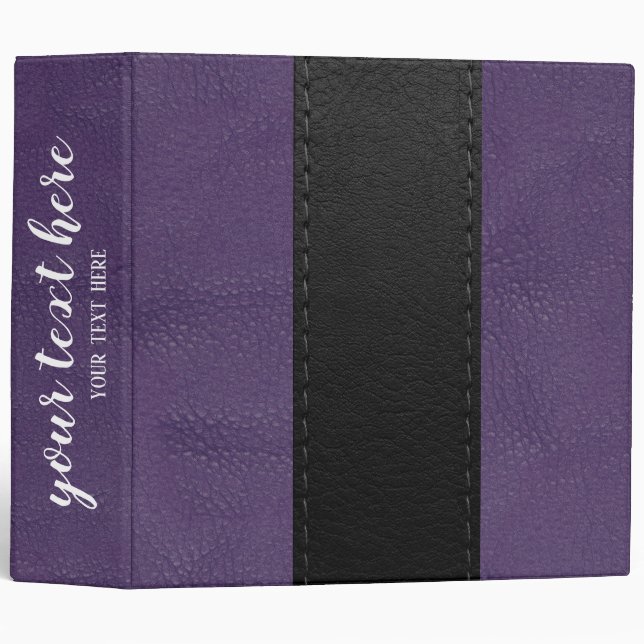 Leather look texture business | Purple Binder (Front/Spine)