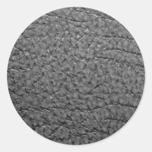 Leather-look texture classic round sticker