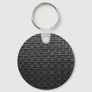 Leather-look texture keychain