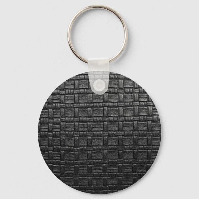 Leather-look texture keychain (Front)