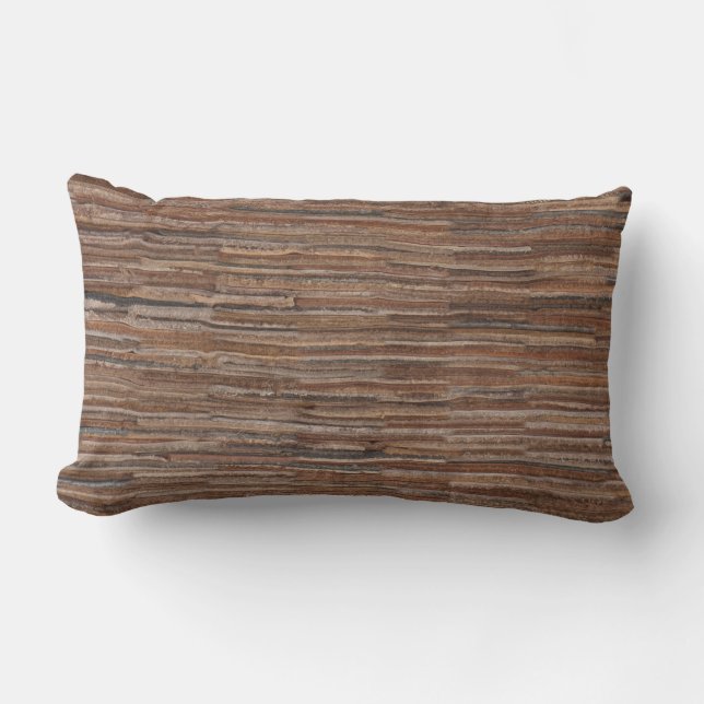 Leather-look texture lumbar pillow (Front)