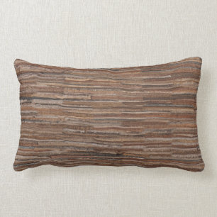 Leather-look texture lumbar pillow