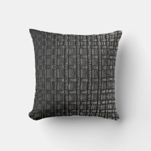 Leather-look texture throw pillow