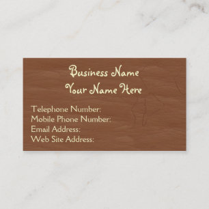 Leather-look Western style 7 Business Cards