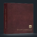 Leather Luxury Gold Initial Logo Binder<br><div class="desc">Designed for Estate Planners and Law and Legal firms. This binder is ideal for organizing your client's portfolio information.</div>