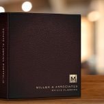 Leather Luxury Gold Initial Logo Binder<br><div class="desc">Designed for Estate Planners and Law and Legal firms. This binder is ideal for organizing your client's portfolio information.</div>