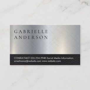 Leather Metallic Texture Background Executive Business Card