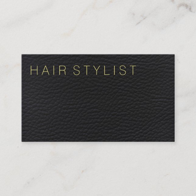 Leather Modern Type Business Card (Front)