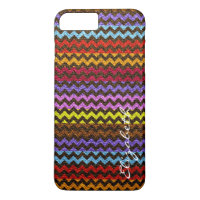 Leather Multicolor Chevron Stripes Pattern #8