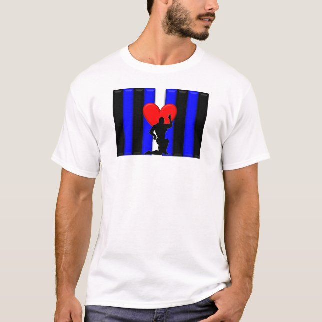 Leather Muscle Worship Pride T-Shirt (Front)
