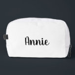Leather Name Makeup Bag, Personalize Wedding Bride Dopp Kit<br><div class="desc">Leather Name Makeup Bag,  Personalize Wedding Bridesmaid Pouch,  Cosmetic Travel Storage Organizer,  Bridal Proposal,  Birthday Gift</div>