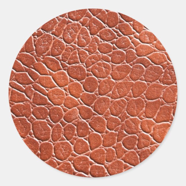 Leather Pattern Classic Round Sticker (Front)