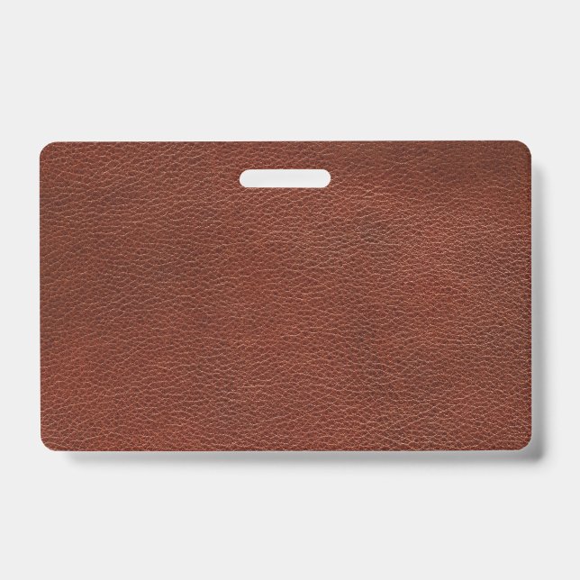 Leather Plastic Badge - Horizontal (Front)