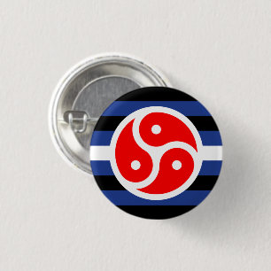 Leather Practice Pride Flag 1 Inch Round Button